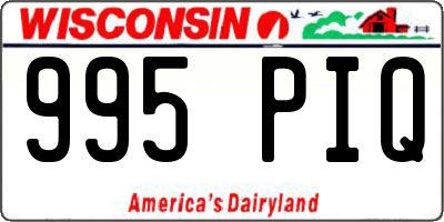 WI license plate 995PIQ