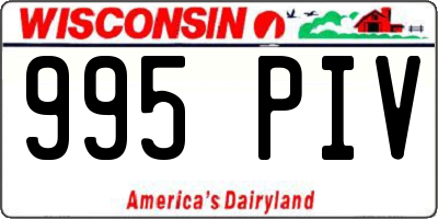 WI license plate 995PIV