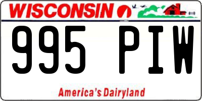 WI license plate 995PIW