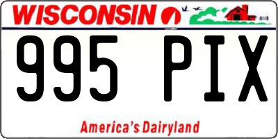 WI license plate 995PIX