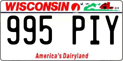 WI license plate 995PIY