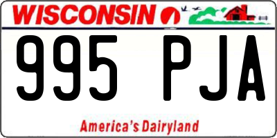 WI license plate 995PJA