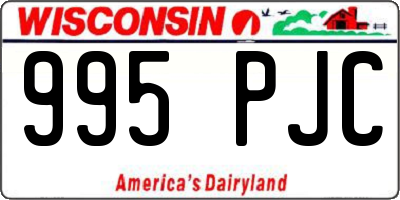 WI license plate 995PJC
