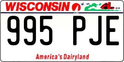 WI license plate 995PJE