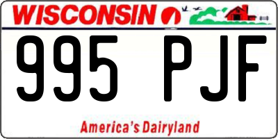 WI license plate 995PJF