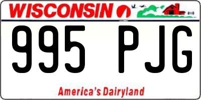 WI license plate 995PJG