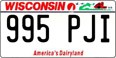 WI license plate 995PJI