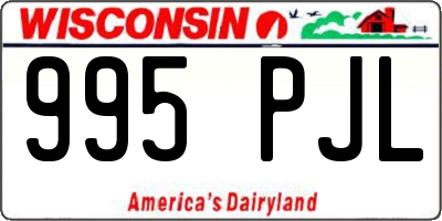 WI license plate 995PJL