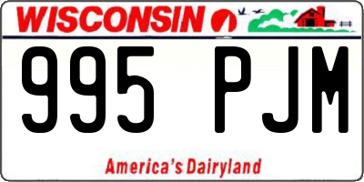 WI license plate 995PJM