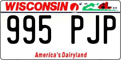 WI license plate 995PJP