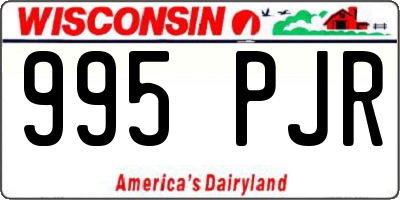 WI license plate 995PJR
