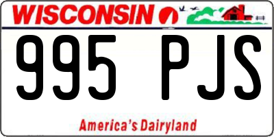 WI license plate 995PJS