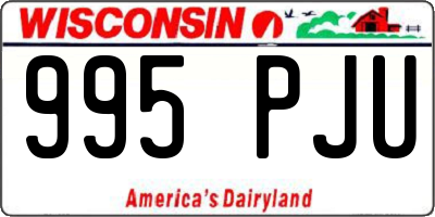 WI license plate 995PJU