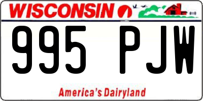 WI license plate 995PJW