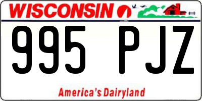 WI license plate 995PJZ