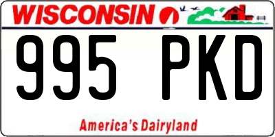 WI license plate 995PKD