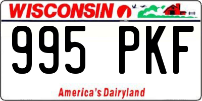 WI license plate 995PKF