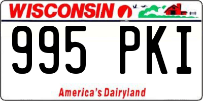 WI license plate 995PKI
