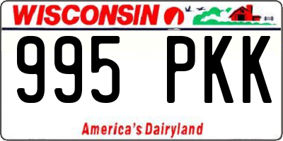 WI license plate 995PKK
