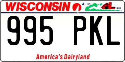 WI license plate 995PKL