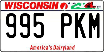 WI license plate 995PKM