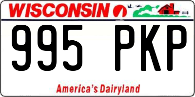 WI license plate 995PKP