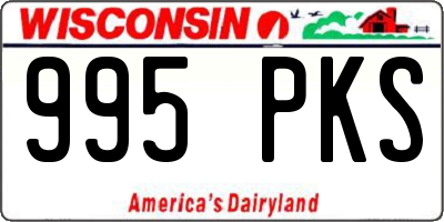 WI license plate 995PKS