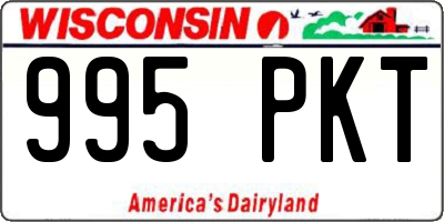 WI license plate 995PKT