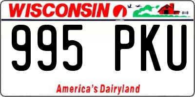 WI license plate 995PKU