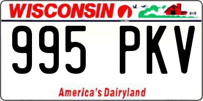 WI license plate 995PKV