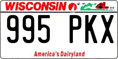 WI license plate 995PKX