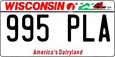 WI license plate 995PLA