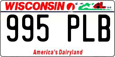 WI license plate 995PLB