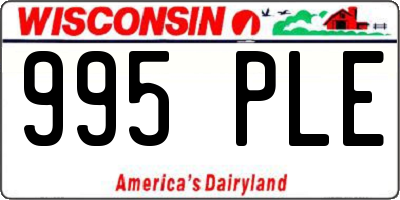 WI license plate 995PLE