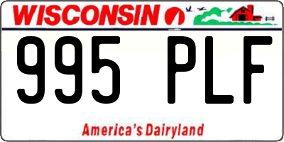 WI license plate 995PLF