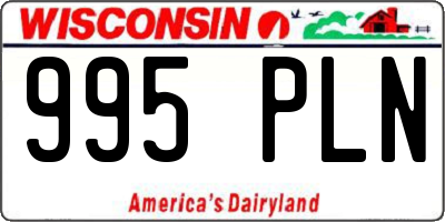 WI license plate 995PLN