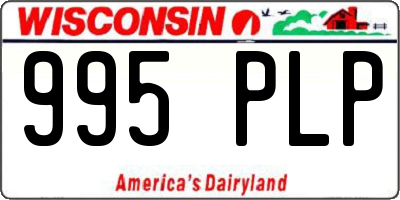 WI license plate 995PLP