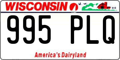 WI license plate 995PLQ
