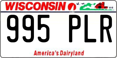 WI license plate 995PLR
