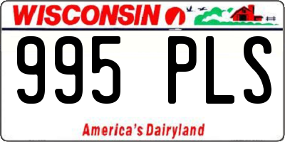 WI license plate 995PLS