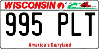 WI license plate 995PLT