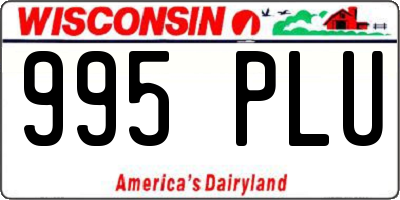 WI license plate 995PLU