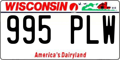 WI license plate 995PLW
