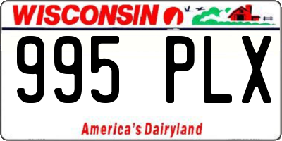 WI license plate 995PLX