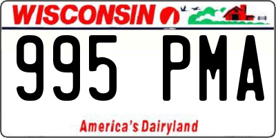 WI license plate 995PMA