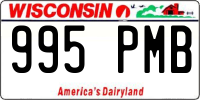 WI license plate 995PMB