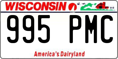 WI license plate 995PMC