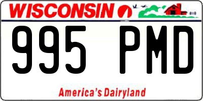 WI license plate 995PMD