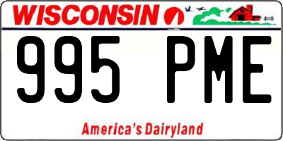 WI license plate 995PME