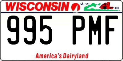 WI license plate 995PMF